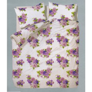 Francouzské bavlněné povlečení VENUŠE fialová 220x200/70x90cm