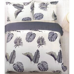 Francouzské povlečení ODETA šedá,1x 200x220 cm, 2x70x90cm