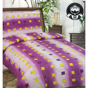 Bavlněné povlečení Karla fialové 140x200/70x90cm
