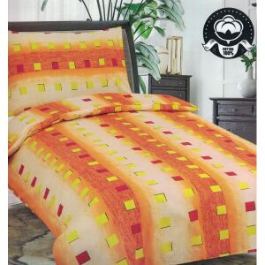 Bavlněné povlečení Karla oranžové 140x200/70x90cm