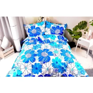 Krepové povlečení MONIKA modré, 140x200cm, 70x90cm