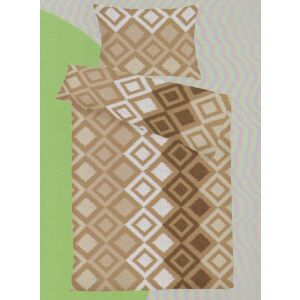 Krepové povlečení LINDA hnědá, 1x140x200cm, 1x70x90cm