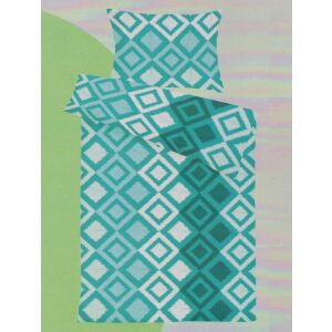 Krepové povlečení LINDA zelená, 1x140x200cm, 1x70x90cm