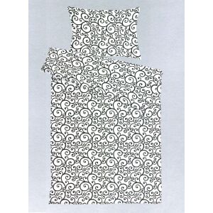 Krepové povlečení LUKA černé, 140x200cm, 70x90cm