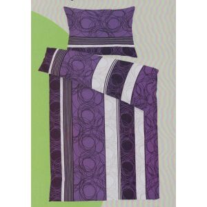 Krepové povlečení MAGDA fialová, 1x140x200cm, 1x70x90cm