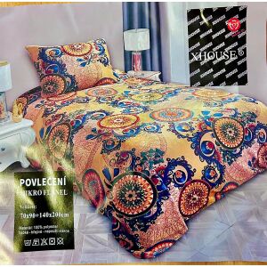 Mikroplyšové povlečení MANDLE 140x200cm, 70x90cm