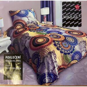 Mikroplyšové povlečení TYGR 140x200cm, 70x90cm