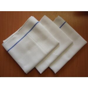 Vaflový ručník bílý s proužkem 50x90 cm