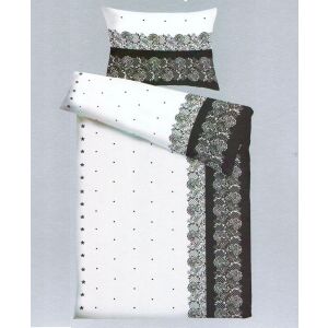 Bavlněné povlečení SABINA černé 140x200/70x90cm