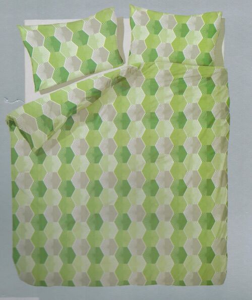 Francouzské bavlněné povlečení RICHARDA zelená 220x200/70x90cm