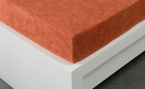 Prostěradlo froté cihlové Exclusive  190g/m2 90x200 cm