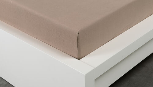 Jersey prostěradlo tmavě béžové 200x220 cm