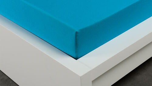 Jersey prostěradlo tmavě azurové 200x220 cm