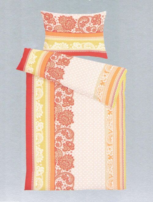 Krepové povlečení SABINA oranžové 140x200cm, 70x90cm