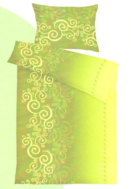 Bavlněné povlečení KARLA zelená, 1x140x200cm,1x 70x90cm