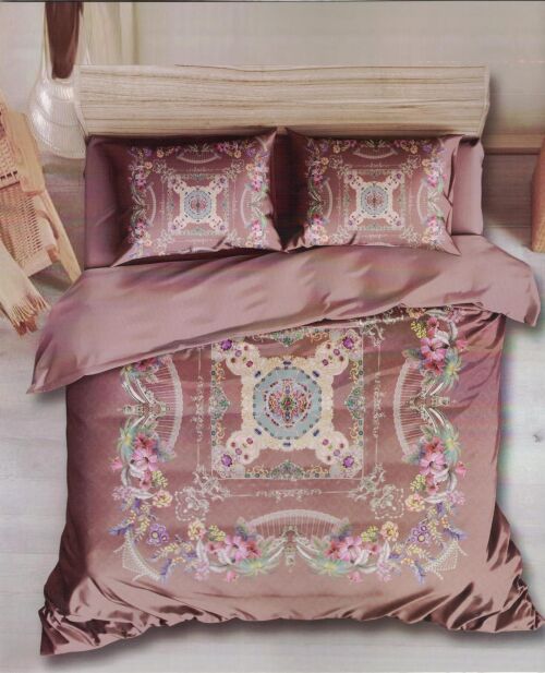 Francouzské povlečení KATE hnědá 1x 200x220 cm, 2x70x90cm