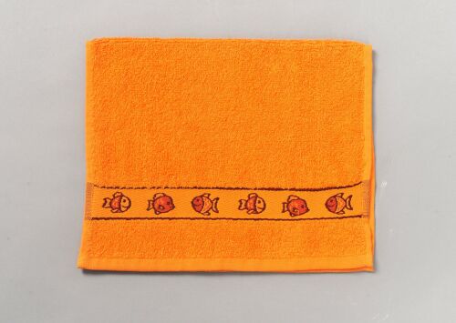 Dětský froté ručník  - oranžový 30x50 cm