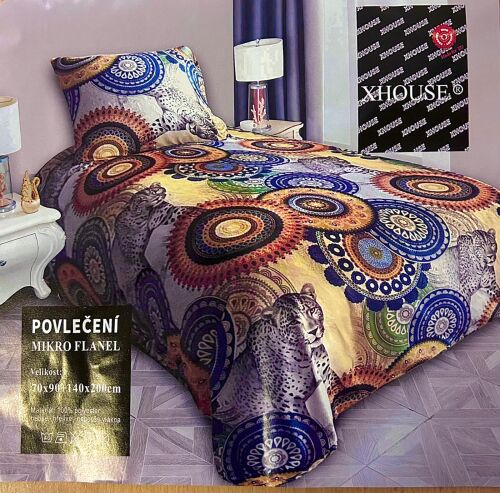 Mikroplyšové povlečení TYGR 140x200cm, 70x90cm