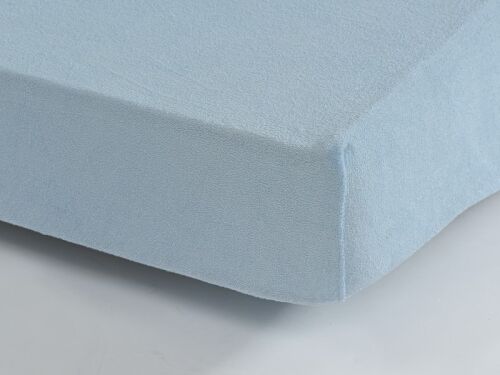 Dětské froté prostěradlo světle modré 60x120 cm