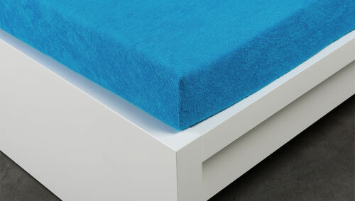 Froté prostěradlo tmavě modré LUXUS 180x200cm