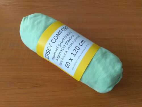 Dětské prostěradlo jersey světle zelené 60x120 cm