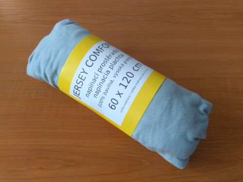  Dětské prostěradlo jersey šedé 60x120 cm