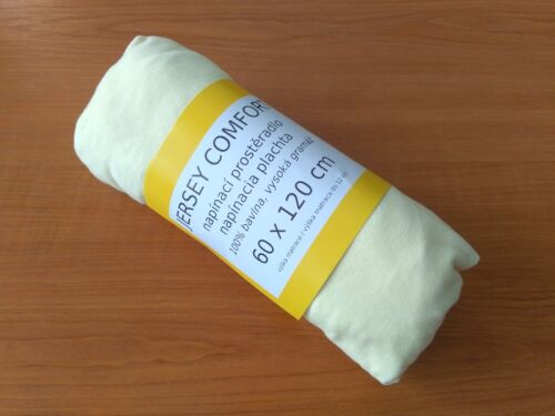 Dětské prostěradlo jersey žluté 60x 120 cm