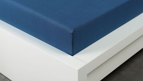 Prodloužené jersey prostěradlo tmavě modré 220x200 cm