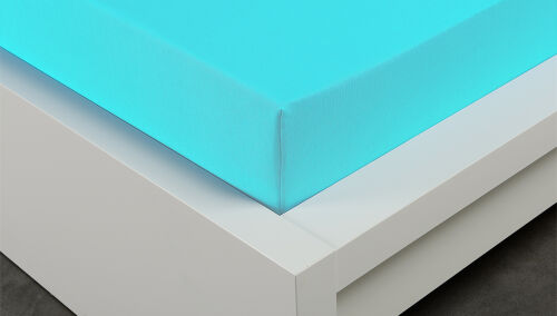 Prostěradlo Jersey světle azurové LUXUS 90-100x200cm