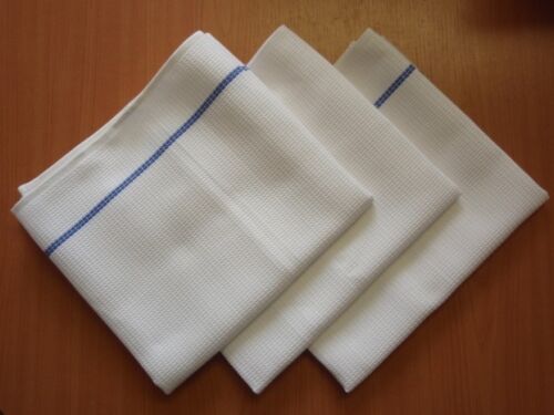 Vaflový ručník bílý s proužkem 50x90 cm