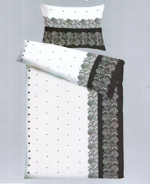 Krepové povlečení SABINA černé, 140x200cm, 70x90cm